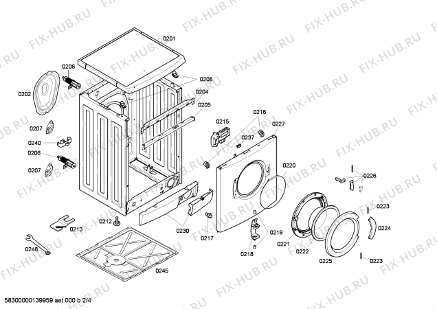 Схема №4 WFL2090UC с изображением Мотор для стиралки Bosch 00144610