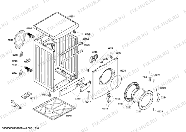 Схема №4 WFL2060UC Axxis с изображением Ручка для стиралки Bosch 00484011