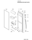 Схема №9 BCD508E6SD с изображением Дверка для холодильной камеры Whirlpool 480132101094