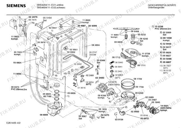 Схема №3 SN54204 с изображением Переключатель для посудомойки Siemens 00069141