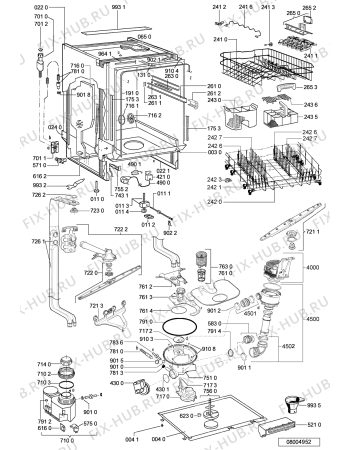 Взрыв-схема посудомоечной машины Whirlpool WP 79/2 - Схема узла