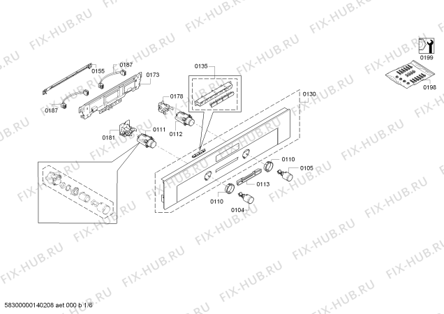 Схема №6 3HB538XI с изображением Переключатель режимов для плиты (духовки) Bosch 00611027