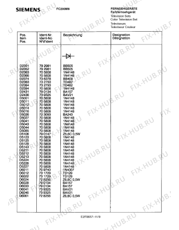 Схема №11 FC200M6 с изображением Инструкция по эксплуатации для телевизора Siemens 00530915