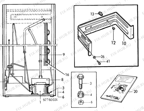 Взрыв-схема холодильника Electrolux RF938A - Схема узла C10 Cold, users manual