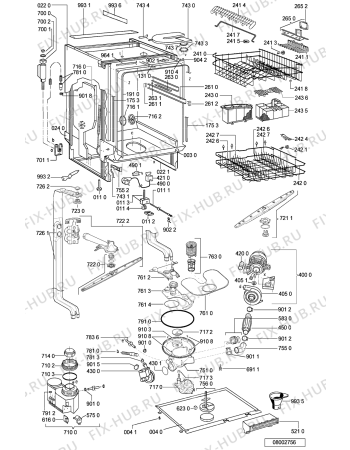Схема №2 ADG 7756/1M с изображением Обшивка для электропосудомоечной машины Whirlpool 481245371659