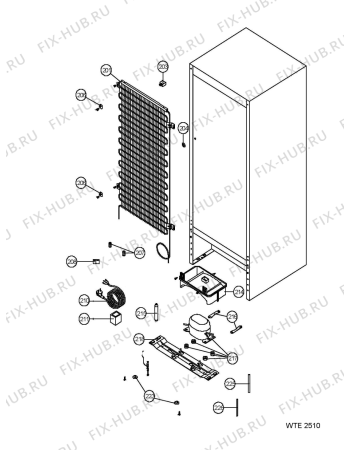 Взрыв-схема холодильника Whirlpool WTE2510 A+W - Схема узла