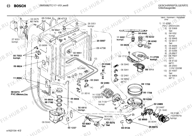 Схема №3 SMI5082TC с изображением Инструкция по эксплуатации для посудомоечной машины Bosch 00517139