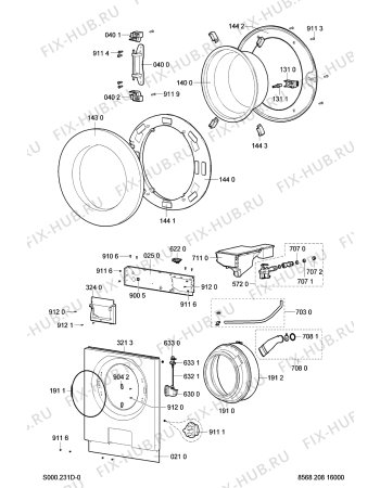 Схема №4 WA 5065 с изображением Тэн для стиральной машины Whirlpool 481225928808