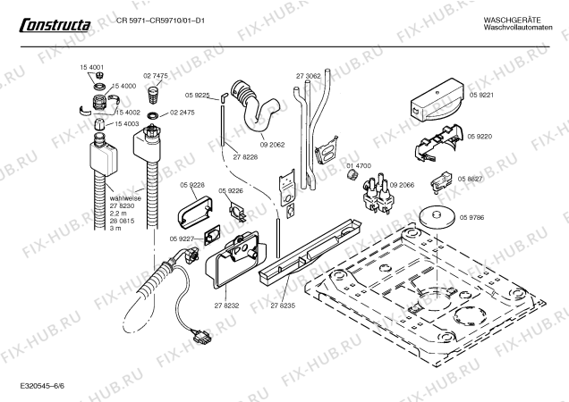 Взрыв-схема стиральной машины Constructa CR59710 CR5971 - Схема узла 06