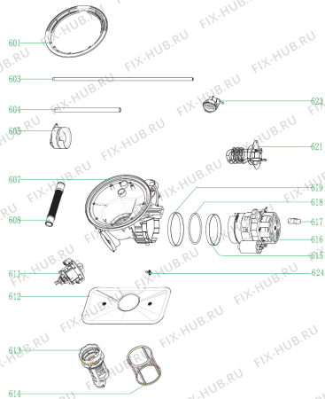 Взрыв-схема посудомоечной машины Gorenje GV51211 (476349) - Схема узла 06