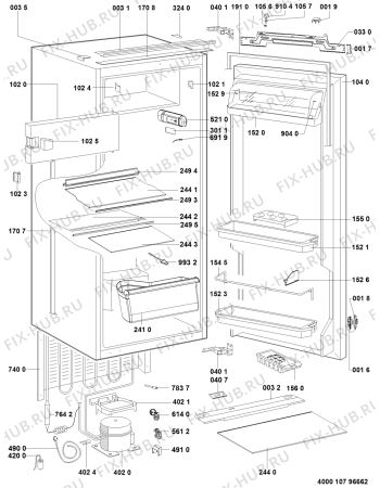 Схема №1 KVIE 1102 A+ с изображением Криостат для холодильника Whirlpool 481010565722