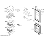 Схема №3 KG33NV43 с изображением Дверь морозильной камеры для холодильной камеры Siemens 00684394