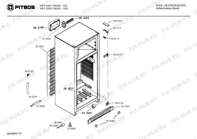 Схема №4 NFP2400FW с изображением Седло клапана для холодильника Bosch 00059139