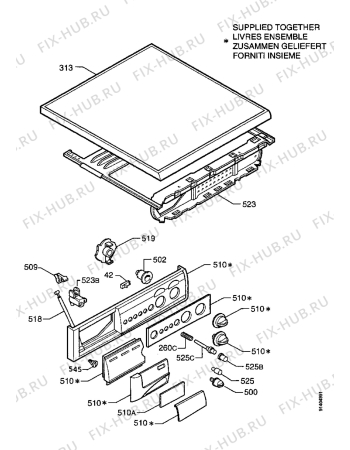 Взрыв-схема стиральной машины Electrolux EW1223F - Схема узла Control panel and lid