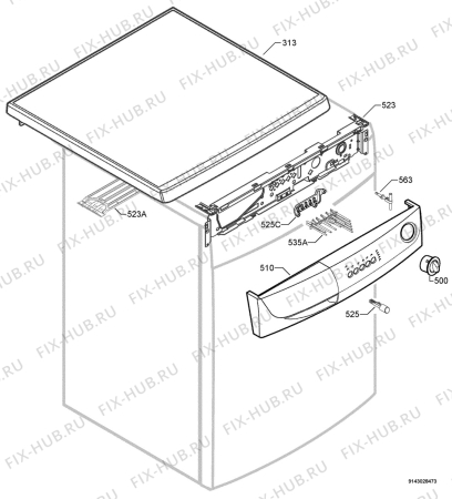 Взрыв-схема стиральной машины Rex Electrolux T620SP - Схема узла Command panel 037