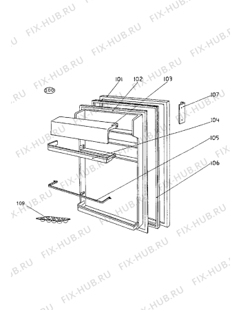 Взрыв-схема холодильника Acec RCOC2400 - Схема узла Door 003