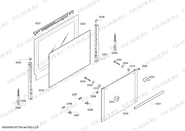 Схема №4 HB23AB523W H.SE.NP.L2D.IN.GLASS.S2/.X.E0_C/// с изображением Часы для электропечи Siemens 00650372