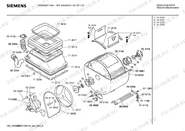 Схема №3 WV64040531 SIWAMAT 640 с изображением Панель для стиральной машины Siemens 00116802