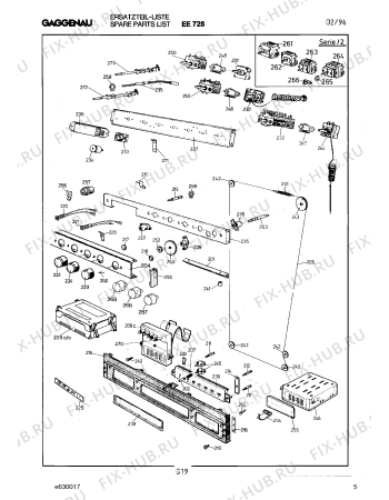 Схема №11 EE728124 с изображением Панель для электропечи Bosch 00291210