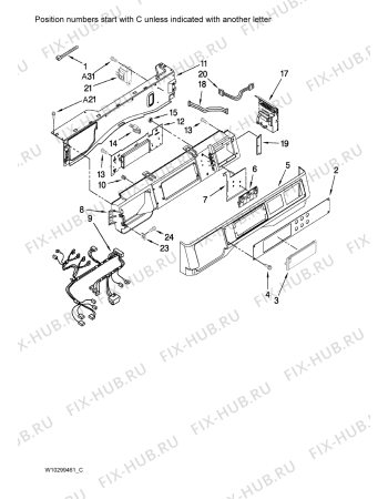 Взрыв-схема стиральной машины Whirlpool 3LCHW9100WQ (F092260) - Схема узла