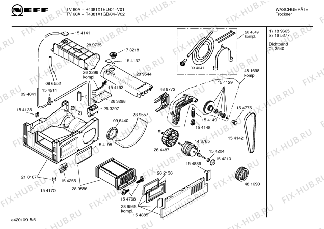 Схема №4 R4381X1GB TV 60 A с изображением Переключатель для сушилки Siemens 00175746