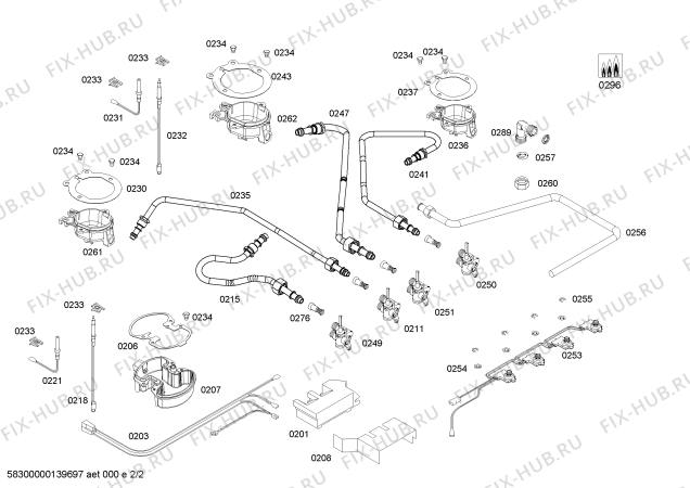 Взрыв-схема плиты (духовки) Siemens EC645HC90E ENC.EC615HC90E 3G+1W SE60F IH5 - Схема узла 02