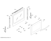 Схема №3 3HB503NM H.BA.NP.LK/.IN.GLASS.ML/.N.ME_TI// с изображением Внешняя дверь для плиты (духовки) Bosch 00774002