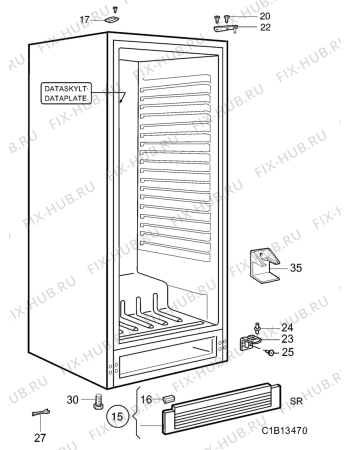 Взрыв-схема холодильника Electrolux ER7802C - Схема узла C10 Cabinet