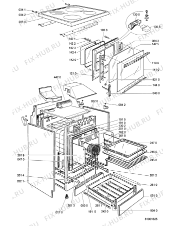 Схема №1 SLZK 4644/1FHWS с изображением Обшивка для электропечи Whirlpool 481245319708