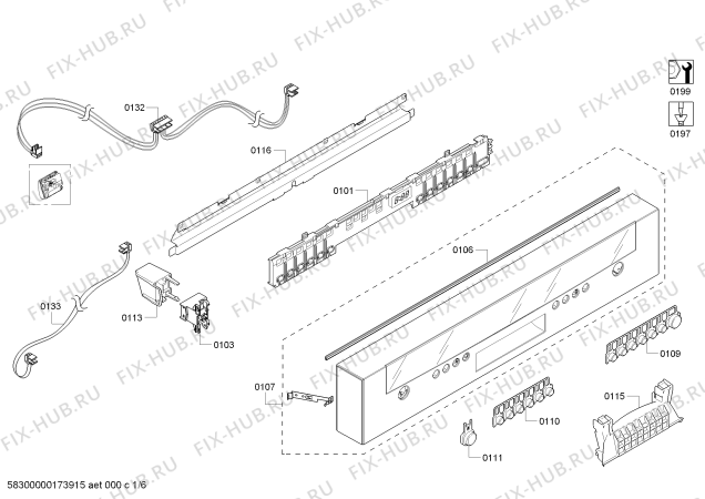 Схема №5 63012643311 Kenmore с изображением Ручка для посудомоечной машины Bosch 00630159