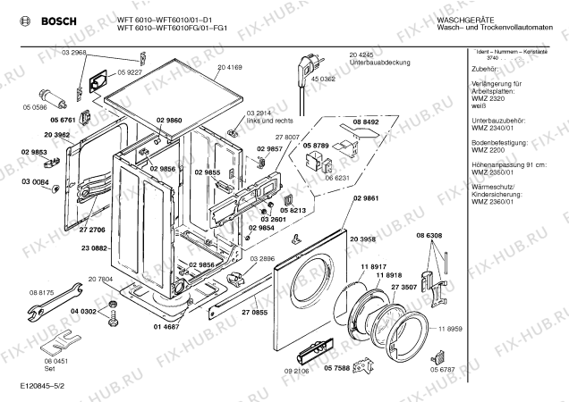 Схема №4 WFT6010JK WFT6010 с изображением Панель для стиралки Bosch 00283720