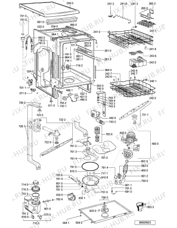Схема №2 ADP 6630 WH с изображением Панель для посудомойки Whirlpool 481245372679