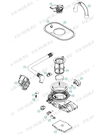 Взрыв-схема посудомоечной машины Asko D5555 XXL FI NO   -Titanium (354394, DW90.2) - Схема узла 04