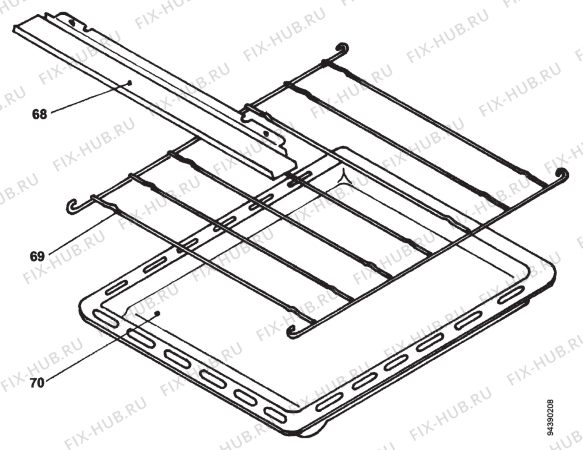 Взрыв-схема плиты (духовки) Acec CG54010W - Схема узла Section 5