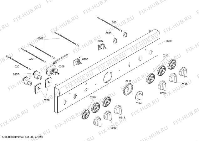 Схема №9 P364GLCLP с изображением Рамка для плиты (духовки) Bosch 00144317