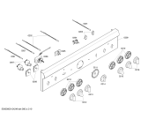 Схема №9 P364GLCLP с изображением Рамка для плиты (духовки) Bosch 00144317