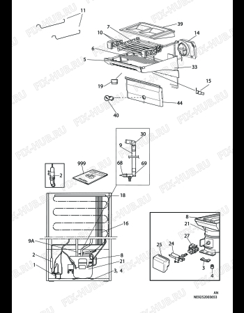 Взрыв-схема холодильника Electrolux ERF37800WX - Схема узла C10 Cold, users manual