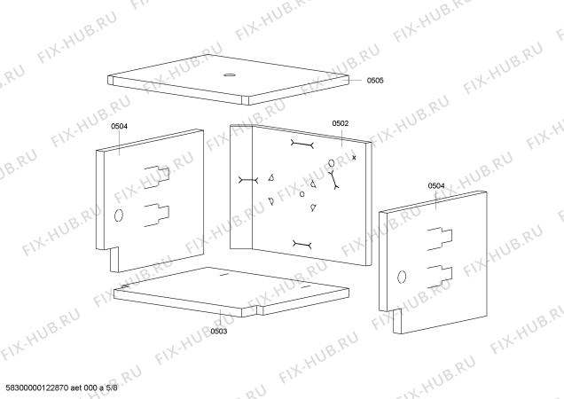Схема №8 HB5305Z0C с изображением Изоляция для духового шкафа Siemens 00245443