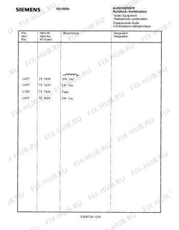 Схема №10 RS155R4 с изображением Сервисная инструкция для аудиотехники Siemens 00535364