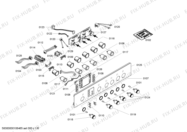 Схема №6 HEN764650 с изображением Кабель для электропечи Bosch 00492692