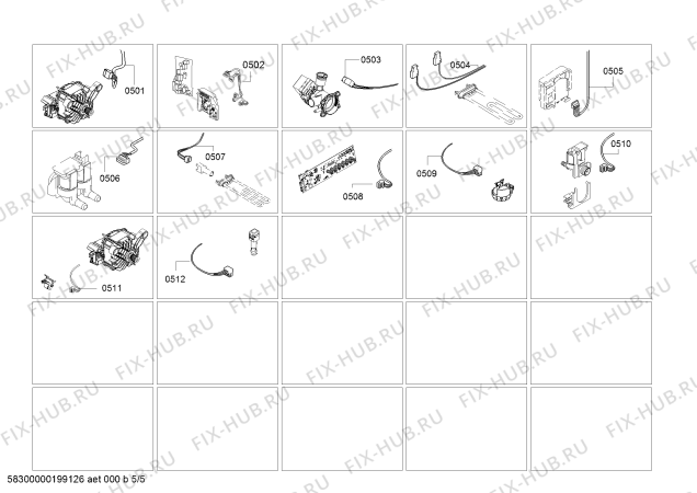 Взрыв-схема стиральной машины Bosch WAU285680W - Схема узла 05