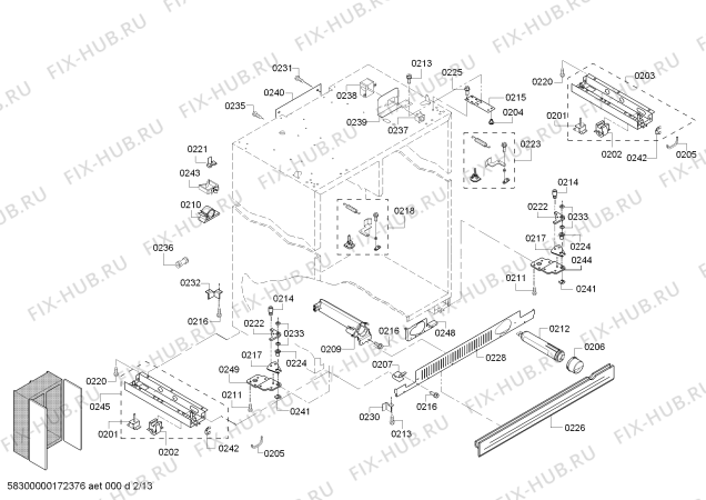 Схема №11 T42BR810NS с изображением Шарнир для посудомоечной машины Bosch 00629234