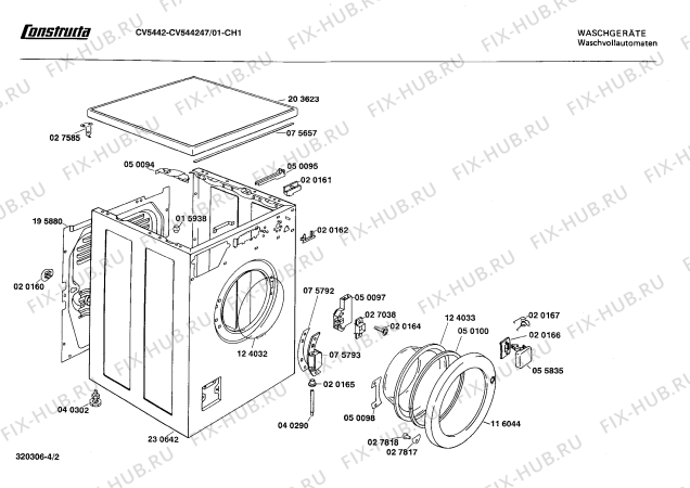Схема №4 CV5442 с изображением Панель для стиральной машины Bosch 00118022