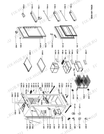 Схема №1 ART488 (F090497) с изображением Другое для холодильника Indesit C00327392