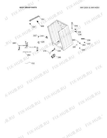 Схема №6 WK1200V с изображением Ручка (крючок) люка для стиральной машины Whirlpool 482000016107