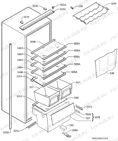 Взрыв-схема холодильника Ikea FROSTIG 20221779 - Схема узла Housing 001