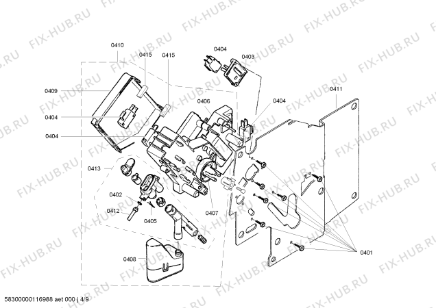 Схема №8 TK68009 Surpresso S65 с изображением Емкость для кофеварки (кофемашины) Siemens 00438608