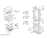 Схема №4 KG36NA53 с изображением Дверь для холодильника Siemens 00248515