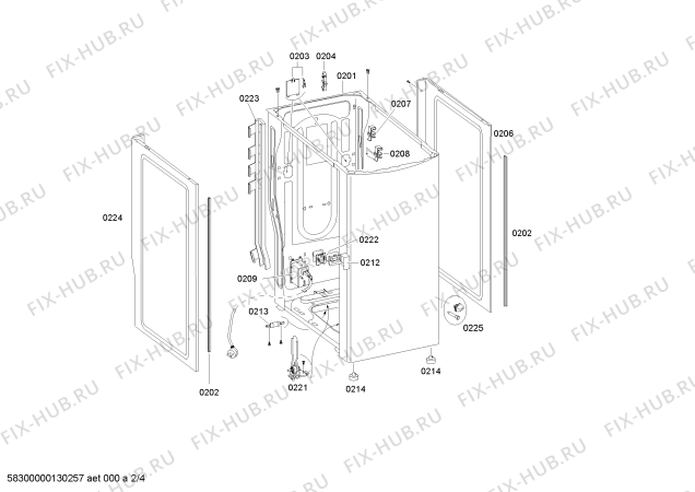Взрыв-схема стиральной машины Siemens WP09R152HK - Схема узла 02