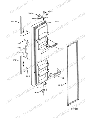 Схема №8 ARZ 730/B с изображением Уплотнение для холодильника Whirlpool 481246688628
